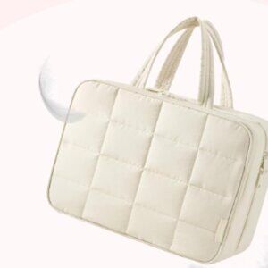 Travel Tote Bag Purse Cream Cosmetic Don't Leave Home With Out IT